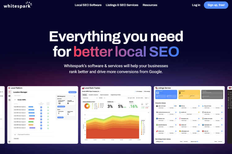 Check website traffic with Whitespark 